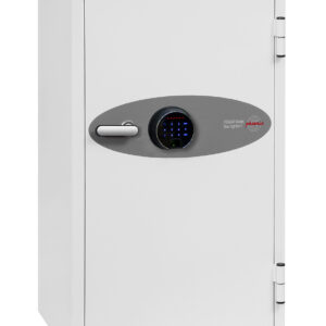 Phoenix Safe Fire Fighter FS0444F fire safe with touchscreen and fingerprint lock.