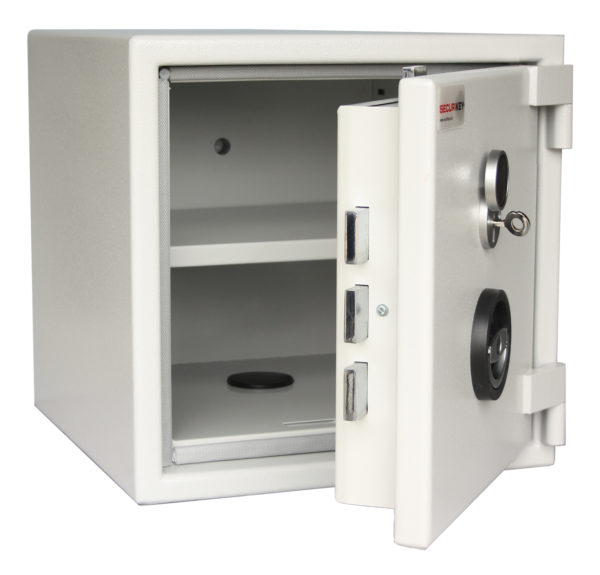 Securikey EG0 0035 safe for the office with its door open