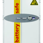 Phoenix Safes Battery Commander BS1934E fire safe for lithium-ion batteries. Fitted with electronic code lock.