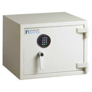 The Dudley Harlech lite s2 size 0 is a popular security safe for the home, office safe and commercial safe. It is a heavy duty steel safe with fire protection and features making it a hard safe to break into. This comes fitted with a high quality electronic code lock. Its also available with key lock or mechanical combination lock.