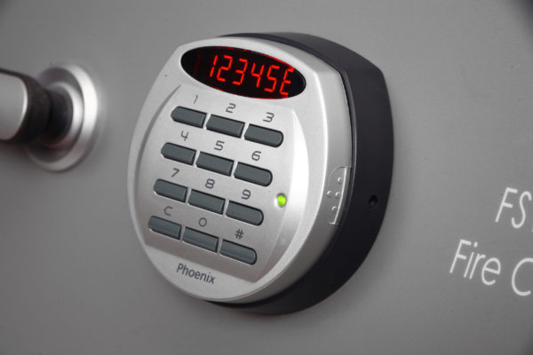 Advances electronic code lock with LED display. Dual control, hidden and scramble code