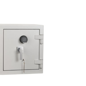 De Raat DRS Prisma Grade 4 size 0ke retrail safe or commercial safe with key and electronic locks.