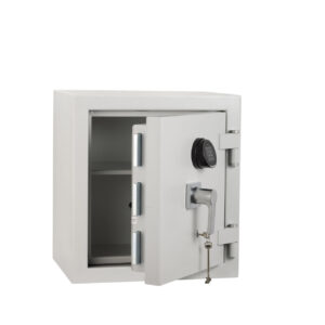 De Raat Prisma Grade 4 size 0ke showing strong bolts to door. Great value retail safe.