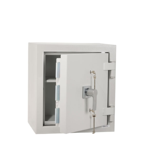 De Raat DRS Prisma grade 4 £60,000 rated safe with door ajar showing superior bolts.