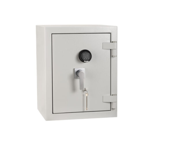 De Raat DRS Prisma Grade 4 size 2ke retailer safe or commerce safe with key and electronic locks.