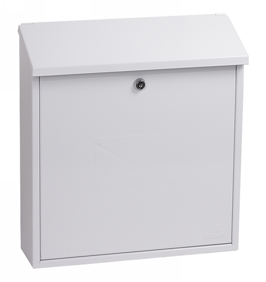 Phoenix Safe MB0111KW white end of range top loading letter box with secure key lock.