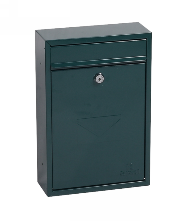 Phoenix Safe MB0116KG End of ranger letter box in green with key lock
