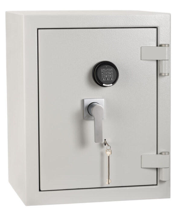 De Raat Prisma Grade 5 size 2ke cash safe that mages a great retailer safe and commercial safe with key and electronic locks