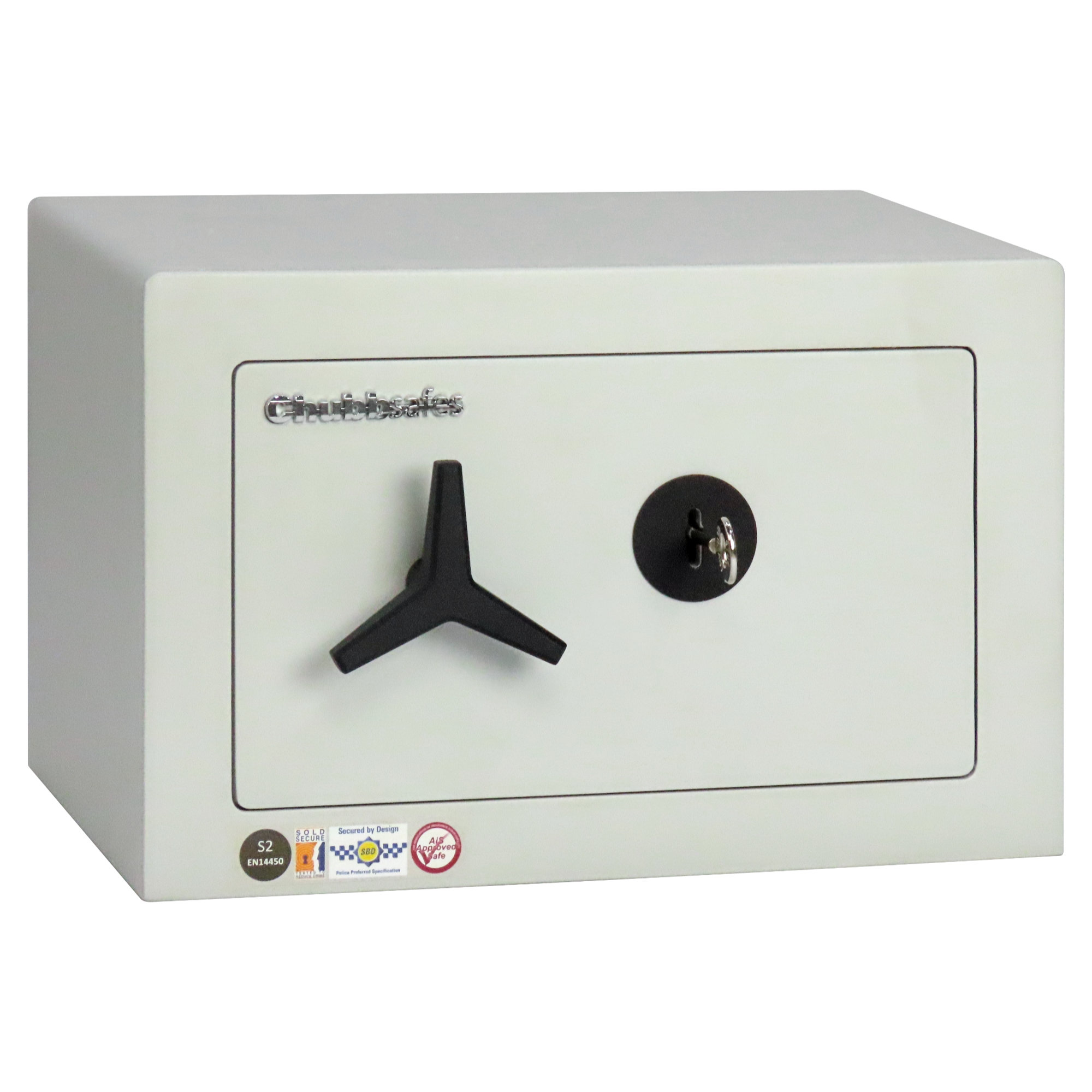 The Chubbsafes HomeVault S2 15KL is a £4000 rated security safe for the home or office safe that comes with a quality key lock and 2 keys. Easy to open. Turn the key and then turn the propeller handle to move its steel locking bolts.
