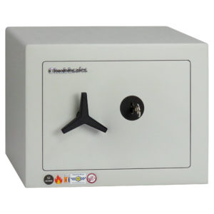 The Chubbsafes HomeVault S2 25KL isa small security safe for the home that comes with a double bitted key lock with 2 working keys. Its internal size will take A4 paper too! and of course, it is insurance approved to store £4000 or is suitable for up to £40,000 of jewellery.