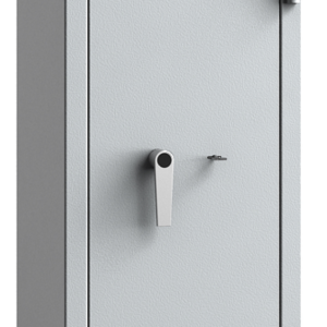 The De Raat Prisma Grade 2 size 4 is a euro grade 2 security safe for the home, office safe and commercial safe. Offering excellent storage capacity and supplied with 2 shelves. This is stocked with a high security key lock but can be ordered with an electronic code lock.