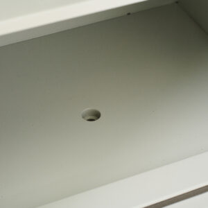 All De Raat security safes come prepared for base fixing as standard. The also have a blind hole in the back for wall bracing.