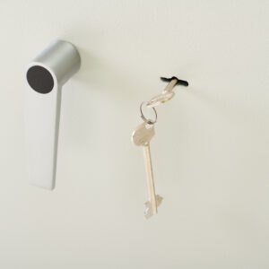 De Raat Prisma close up image of its key lock and handle.