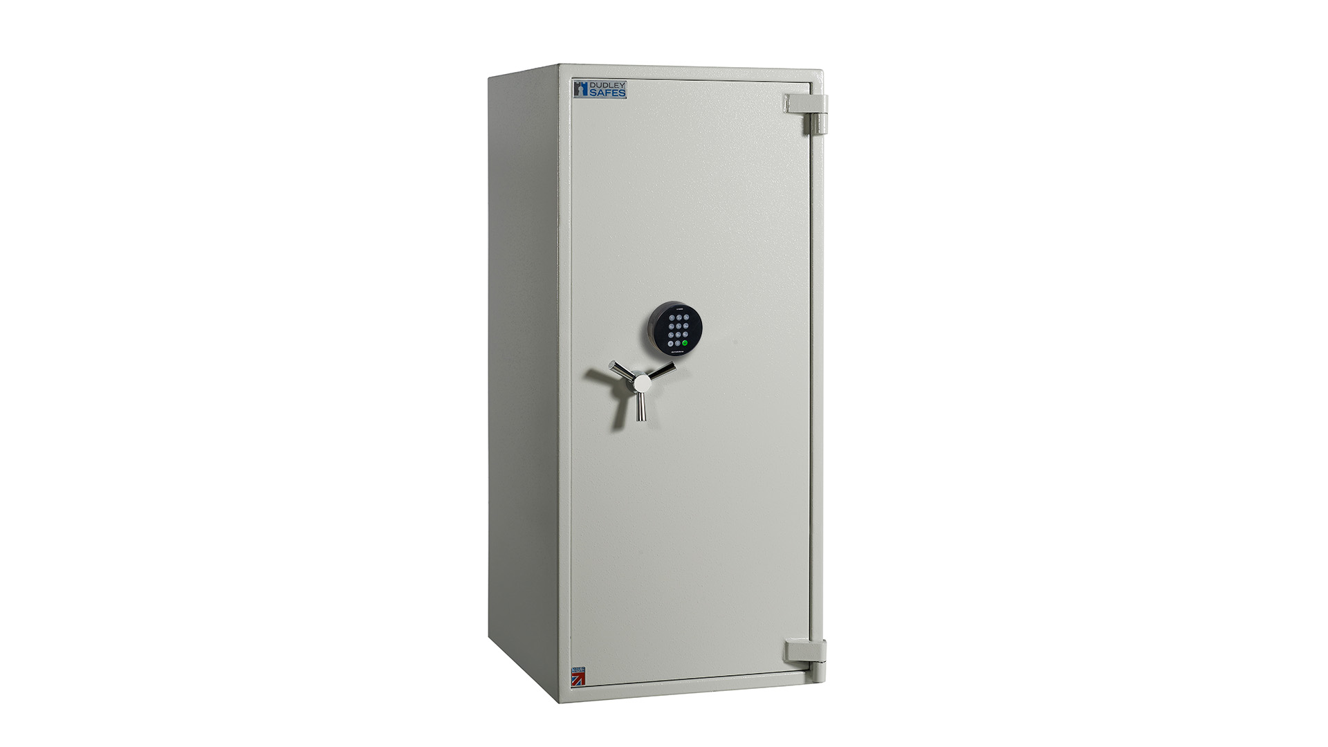The Dudley EuropaEUR1-06e is a euro grade 1 ,£10,000 cash rated safe that can be used as a commercial safe, office safe or indeed, a safe for the home. Largest in the Europa grade 1 range, it offers high quality and longevity from its heavy duty build. This comes with an electronic code lock.