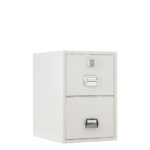 The De Raat Protector SF-680-2EOX is a 3 drawer fire resistant filing cabinet. It is a perfect fire file for the office to protect paper records for 90minutes, from the effects of a fire. This comes with a good security electronic code lock