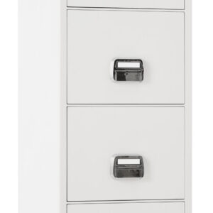 The De Raat SF 680 4EOX is a 4 drawer, 90 minute fire resistant filing cabinet for the protection of paper records. Perfect as an office filing cabinet with high security electronic code lock. This comes with the benefit of a free palletised delivery.