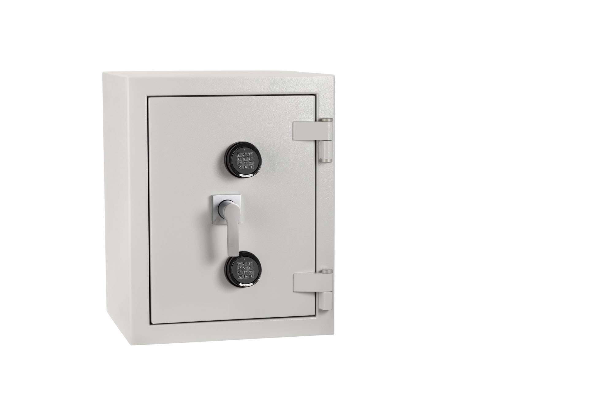 The De Ratt Euro grade 4 2ee is a eurograde4 £60,000 rated security safe for the home, commercial safe, office safe and retail safe that has a 30 minute fire protection for documents. It comes with 2 electronic code locks and is also available with key and electronic lock or twin key locks.