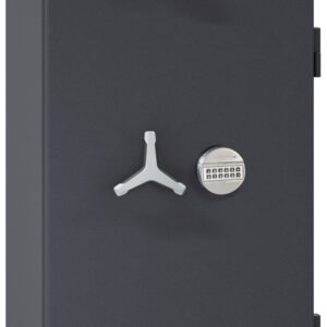 The Chubbsafes ProGuard DT Gd 2 size 150e is a eurograde 2 insurance approved commercial safe with drawer deposit. This allows goods or money to be inserted into the safe, without the need to open its door, thus making this a quality security safe indeed. The150e has an electronic lock toits door and key lock, for the drawer. It is also available with an electronic multi user code lock.