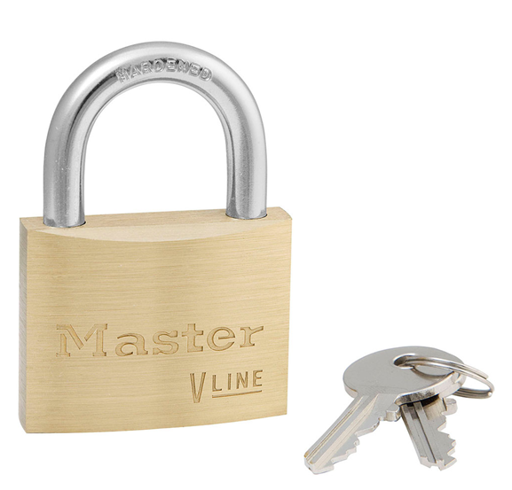 This is the Securikey Master 4150 Padlock ka. It comes with a 7mm shackle diameter and 11/16th shackle. It comes with 2 keys. This is keyed alike, meaning you can buy a quantity of this padlock with one common key.