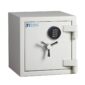 The Dudley Safe Europa EUR3 size 0e is a euro grade 3 security safe for the home, office safe and commercial safe. Manufactured in the UK to the highest standards, the size 0,is the smallest of 9 sizes. It also is a certified fire safe to 45minutes protection for paper records. Supplied with an electronic combination code lock. Its price includes delivery, install and base fix to a suitable ground floor location.