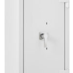 The De Raat Prisma Grade 5 size 4KK is a euro grade 5 popular jewellers safe, commercial safe and a possible safe for the home, for those needing high risk protection. This security safe carries the LPS 30P fire certification for paper records. Its Ais insurance approved and meets the Police preferred specification. Fitted with TWO high security double bitted key locks