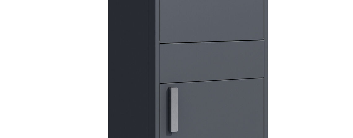 The Phoenix Safe Parcel Box PB0580 Series PB1121AAK is a multi parcel and package deposit unit. Designed to be anchored down for security. Packages and parcels can only be received by the relevant key holder(s)