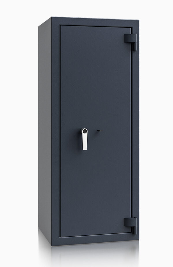 The KeySecure Victor Grade 3 size 6k is a high security safe for the home, commercial safe and office safe. It is a euro grade 3, £35,000 cash rated safe suitable to store up to £350,000 of jewellery. It has a height of 1250mm and width of 550mm,making it a popular sized cash safe. This model is furnished with a high security double bitted key lock and 2 keys.