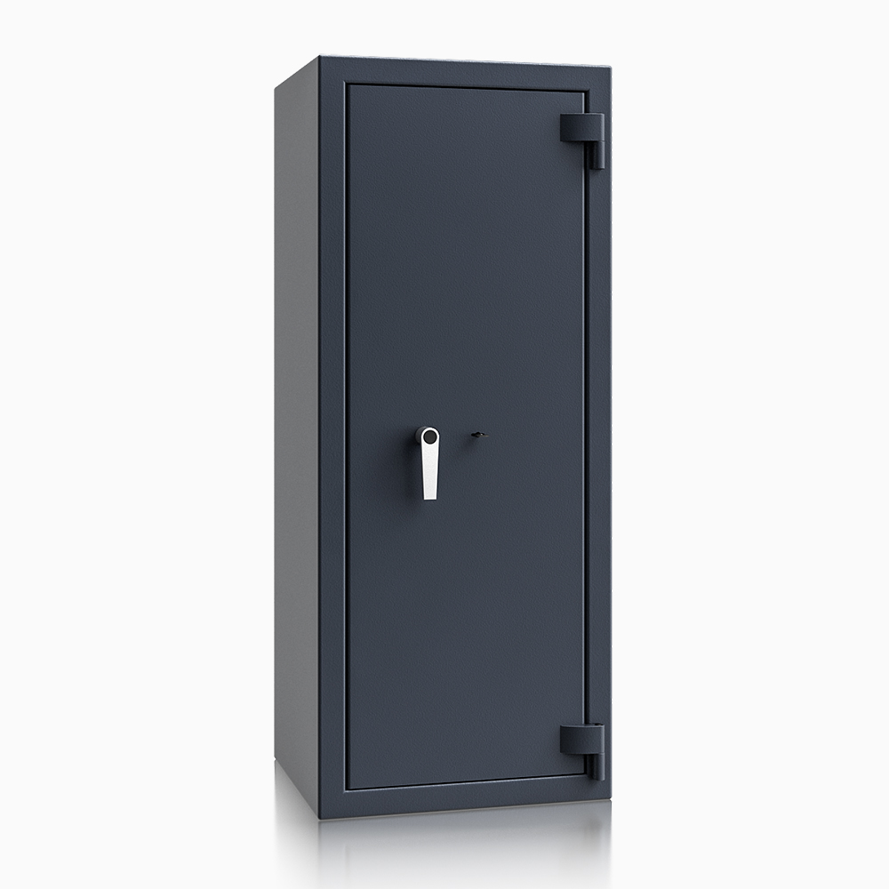 The KeySecure Victor Grade 3 size 6k is a high security safe for the home, commercial safe and office safe. It is a euro grade 3, £35,000 cash rated safe suitable to store up to £350,000 of jewellery. It has a height of 1250mm and width of 550mm,making it a popular sized cash safe. This model is furnished with a high security double bitted key lock and 2 keys.