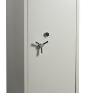 The Dudley Europa Grade 3 size 6 isa euro grade 3, £35,000 cash rated commercial safe, office safe and high end security safe for the home. Bags of space with its 335 litre capacity and 2 height adjustable shelves. It is 1402 mm tall. This comes fitted with a high security double bitted key lock. It is also available with an electronic code lock and options to make twin locking to suit your needs.