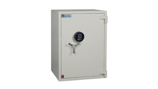 Dudley Europa EUR1 4e euro grade 1 security safe with electronic combination lock.