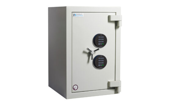 Dudley Europa grade 4 size 2e £60,000 rated commercial safe and security safe for the home with twin electronic code locks.