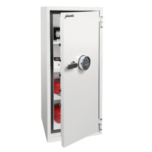 The Phoenix safe SS1460 Series Fortress pro, SS1465E is a high quality, fire and burglary security safe, This comes ready fitted with a VdS electronic code lock.