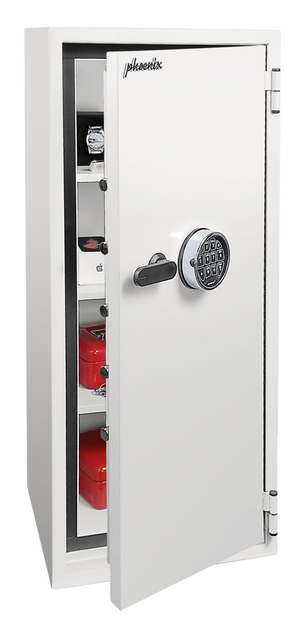 The Phoenix safe SS1460 Series Fortress pro, SS1465E is a high quality, fire and burglary security safe, This comes ready fitted with a VdS electronic code lock.