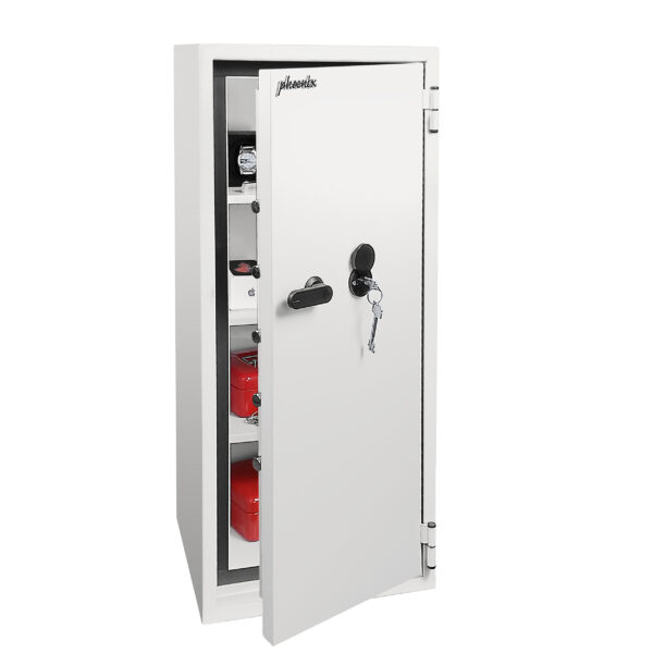 The Phoenix safe SS1460 Series Fortress pro, SS1465k is a high quality, fire and burglary security safe, This comes ready fitted with a VdS high security key lock.