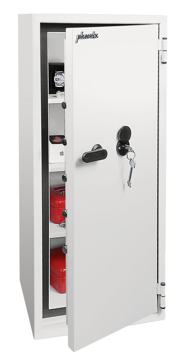 The Phoenix safe SS1460 Series Fortress pro, SS1465k is a high quality, fire and burglary security safe, This comes ready fitted with a VdS high security key lock.