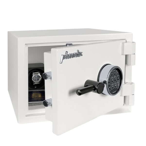 The Phoenix Safe SS1450 Series SS1452E is a security safe for the home or office safe with a £4000 cash rating for up to £40k of jewellery. This comes with a high security illuminated electronic code lock.