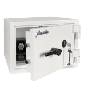 The Phoenix Safe Fortress SS1450 Series SS1452K is a £4000 cash rated security safe. GDPR certified and supplied with a VdS high security key lock.