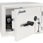 The Phoenix Safe Fortress SS1450 Series SS1452K is a £4000 cash rated security safe. GDPR certified and supplied with a VdS high security key lock.