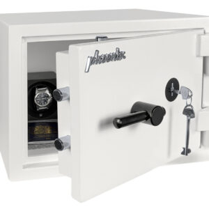 The Phoenix Safe Fortress SS1450 Series SS1452K is a £4000 cash rated security safe. GDPR certified and supplied with a VdS high security key lock.