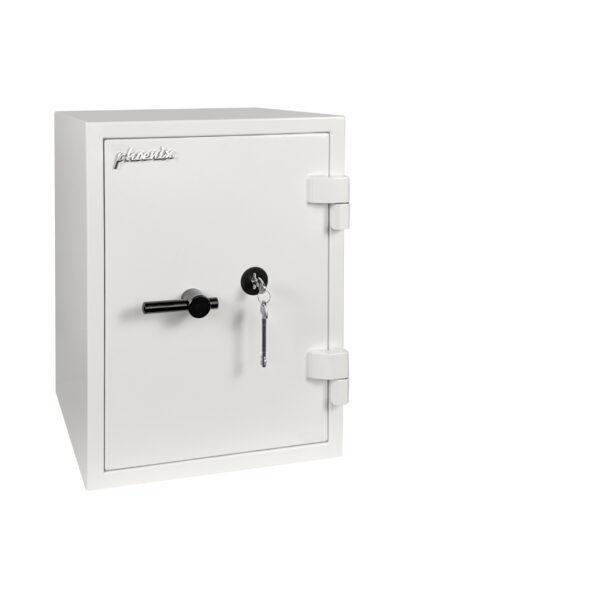 The Phoenix Fortress SS1450 SERIES SS1143 is a £4000 cash rated security safe, It comes with a high security VdS key lock with2 keys.