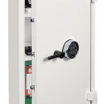 The Phoenix Safe SS01450 Series SS1455E is a large £4000 rated security safe for the home or office safe. GDPR compliant and supplied with 2 shelves and ahigh security electronic code lock.