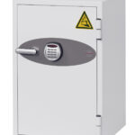 This Phoenix Safe BS0440 Series Battery Fighter BS0442E is a safe designed to charge Lithium ion batteries. It comes with fitted power points. Comes with a high security electronic lock.