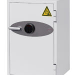 The Phoenix Safe BS0440 Series Battery Fighter BS0442F is a £2500 cash rated fire safe for paper and designed to charge lithium ion batteries. Fitted with a touchscreen advanced keypad and fingerprint lock.