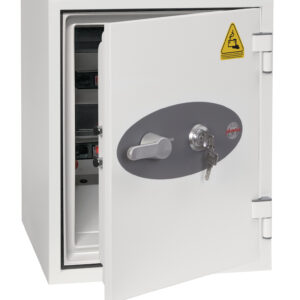 The BS1280 Series Battery Titan BS1253K is a £2000 rated fire safe for storing and charging lithium ion batteries. This secuity safe for the home comes with inner trat for personal items, and, key hooks on its door. It comes secured by a reliable key lock with 2 keys.