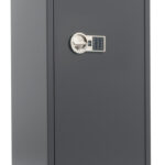 Phoenix Safe Tucana Pro GS8031E for 5 guns. Fitted with ammo box and shelves for cleaning/miscellaneous items. Electronic code lock secures.