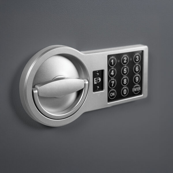 Tucana pro electronic code lock. Programmable time delay, dual code function and multi users.