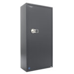 Phoenix Safe Tucana Pro GS8032E for 8 guns. Fitted with ammo box and shelves for cleaning/miscellaneous items. Electronic code lock secures.