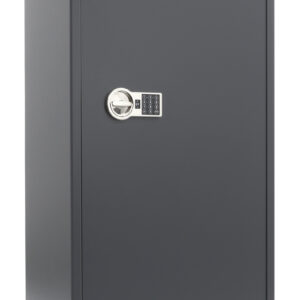Phoenix Safe Tucana Pro GS8032E for 8 guns. Fitted with ammo box and shelves for cleaning/miscellaneous items. Electronic code lock secures.