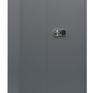 Phoenix Safe Tucana Pro GS8033E for 10 guns. Fitted with ammo box and shelves for cleaning/miscellaneous items. Electronic code lock secures.