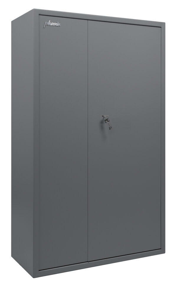 The Phoenix Safe Tucana Pro GS8033K, is a high quality 10 gun capacity gun safe. Ready prepared for base/back fixing and supplied with a VdS class1 key lock with 2 keys.
